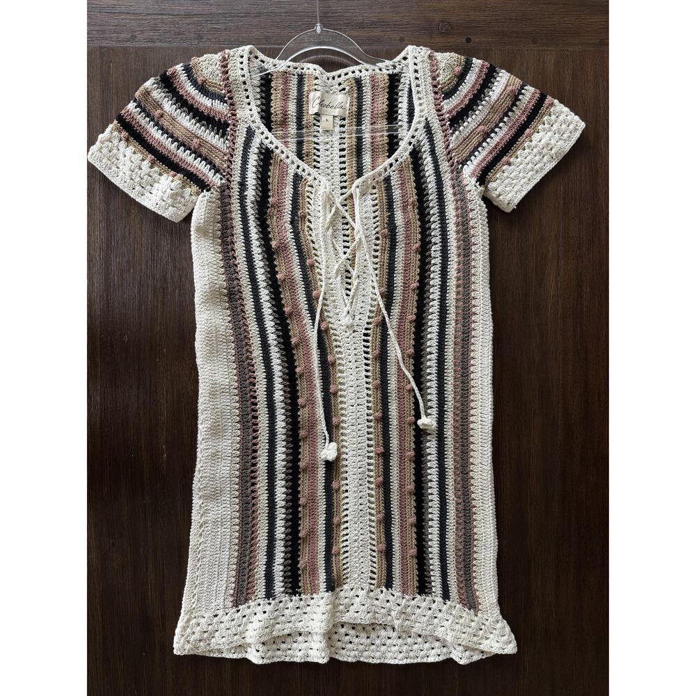 Anthropologie Cleobella Crochet Dress Womens Large Boho Coverup Beach Resort